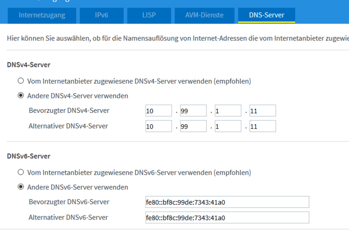 Bild : Bildschirmhardcopy Fritzbox-DNS 