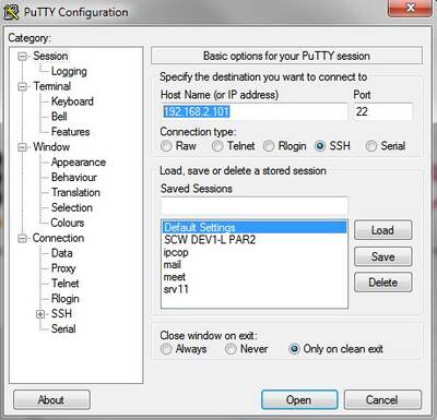 Bild: PuTTY